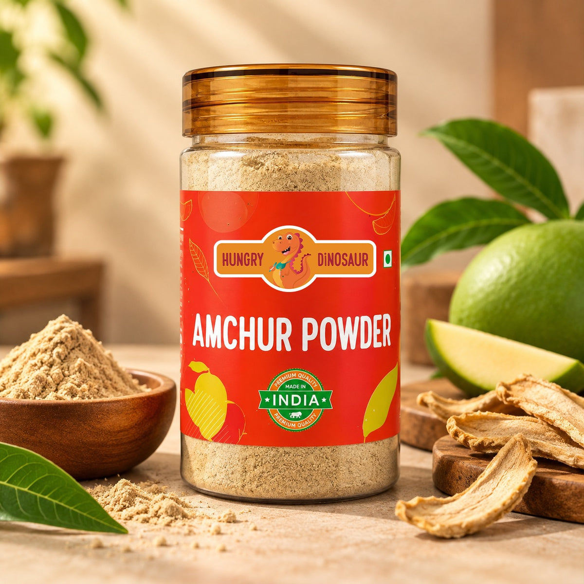 Amchur Powder jar, front