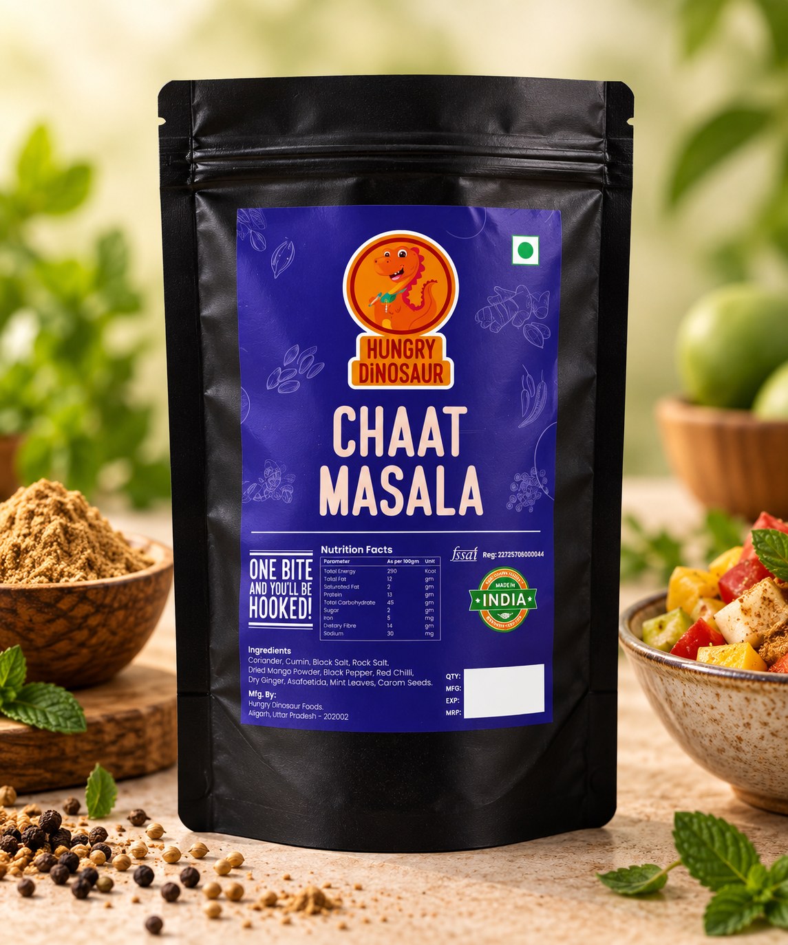 Chaat Masala pouch, front