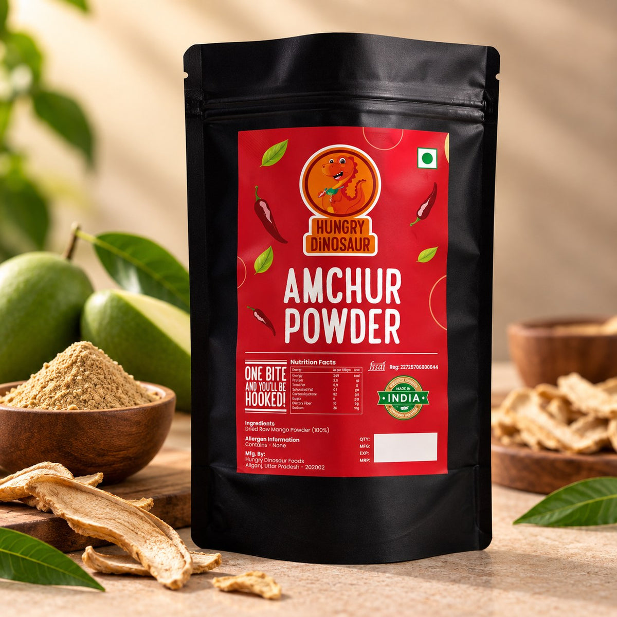 Amchur Powder pouch, front
